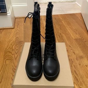 NEW Black Combat Boots 9